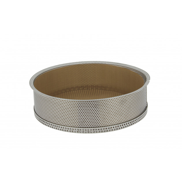 Molde redondo perforado desmontable acero inoxidable Ø 24 cm x 6,5 cm de altura de Buyer 