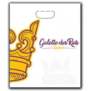 Bolsa de Papel Antigrasa Galette des Rois 30x35cm Diseño Corona (x100)