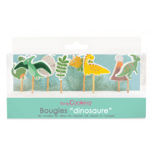 Velas Dinosaurio 7,5 cm (x8) Scrapcooking