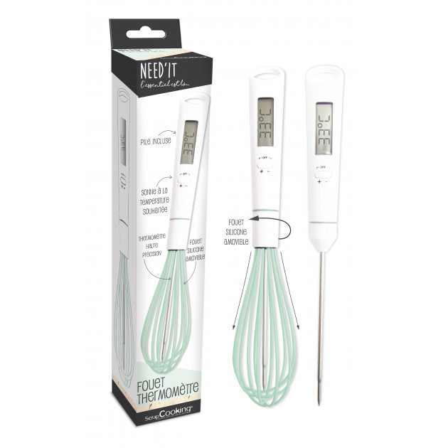 Batidor de Cocina con Termómetro Extraíble 27 cm Need'It 