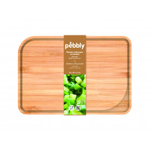 Tabla de Cortar de Madera con Ranura 26 x 18 cm Pebbly