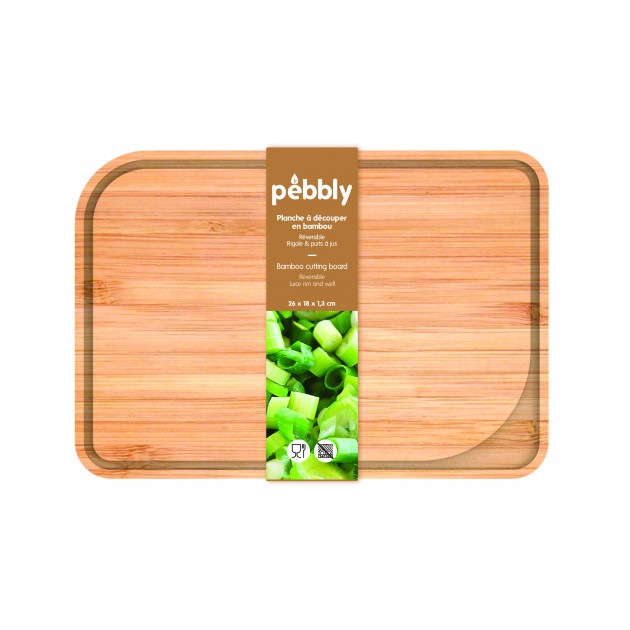 Tabla de Cortar de Madera con Ranura 26 x 18 cm Pebbly 