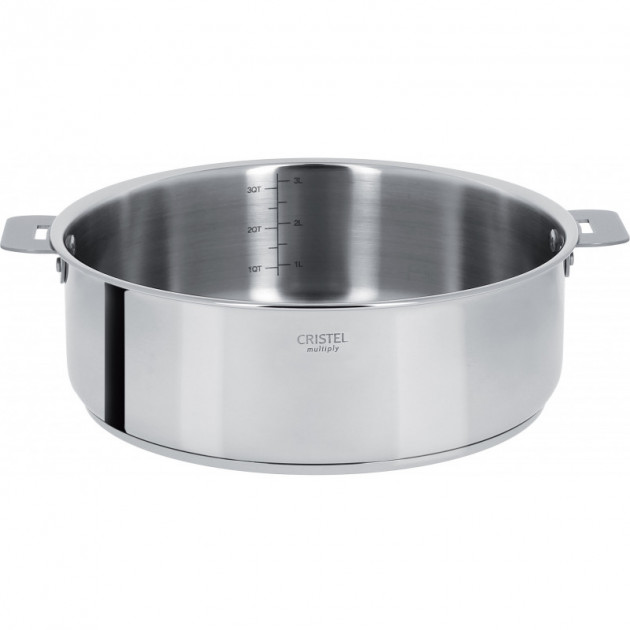 Sartén Alta Acero Inoxidable Ø 24 cm Casteline Mango Extraíble Cristel