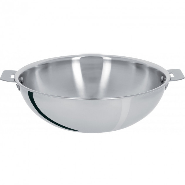 Wok Ø 28 cm Mango Extraíble Acero Inoxidable Casteline Cristel