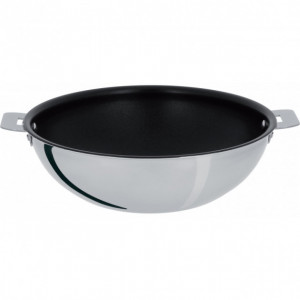 Wok Antiadherente Ø 28 cm Mango Extraíble Acero Inoxidable Casteline Cristel