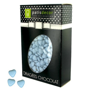 Peladillas de Chocolate Minicorazones Azul Cielo 500 g Patisdécor