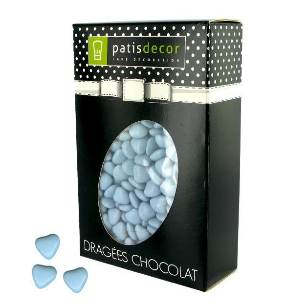 Peladillas de Chocolate Minicorazones Azul Cielo 500 g Patisdécor 