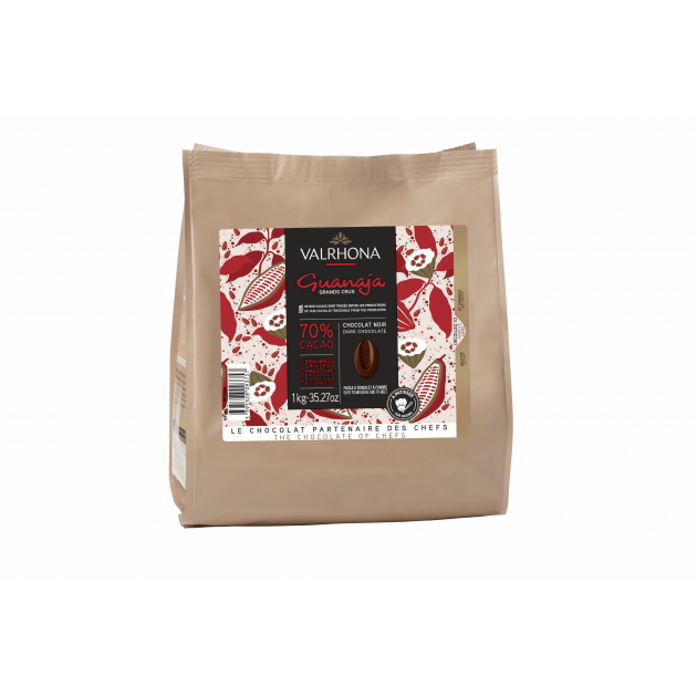 Chocolate de Cobertura Negro Guanaja 70 % 1 kg Valrhona 