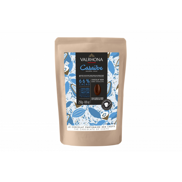 Chocolate de Cobertura Negro Caraïbes 66 % 250 g Valrhona 