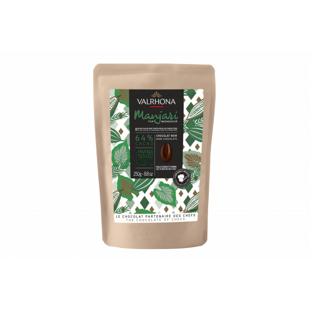 Chocolate de Cobertura Negro Manjari 64 % 250 g Valrhona 