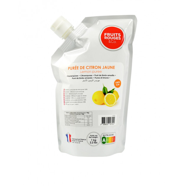 Puré de Limón Amarillo 1 Kg Fruits Rouges & Co