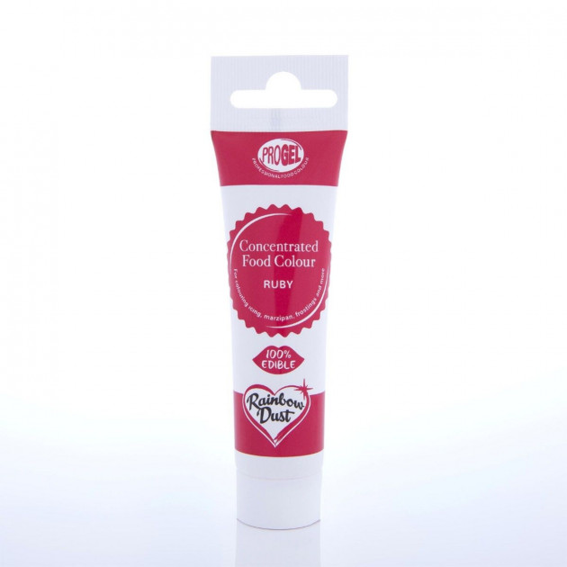 Colorante Alimentario ProGel Rojo Rubí 25g Rainbow Dust