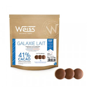 Chocolate de Cobertura con Leche 41% Galaxie 1 kg Weiss
