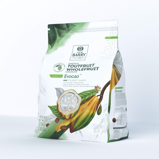 Chocolate de Cobertura Negro Evocao 72% 2,5 kg Cacao Barry 