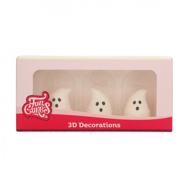 Figuras de Azúcar Para Tartas Fantasmas Halloween x3 FunCakes 