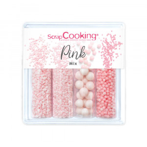 Adornos Comestibles Para Tartas Pink Mix (x4) 68 g ScrapCooking