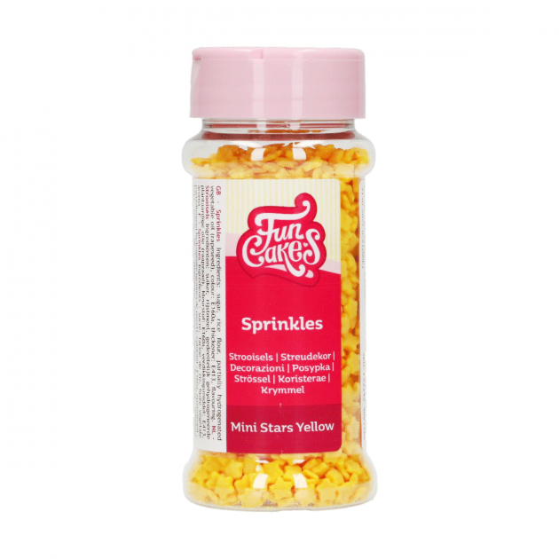 Estrellas de azúcar amarillas 60 g Funcakes 