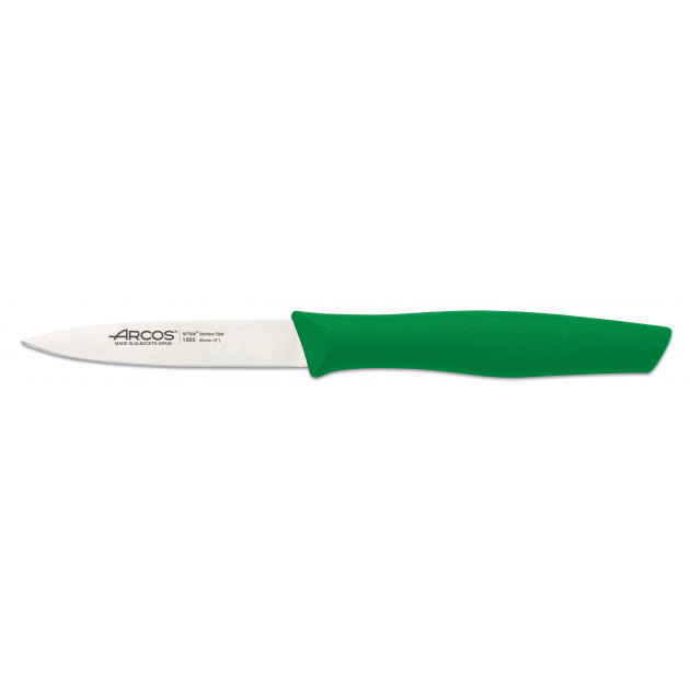 Cuchillo Mondador Acero Inoxidable 8,5 cm Verde NOVA Arcos 