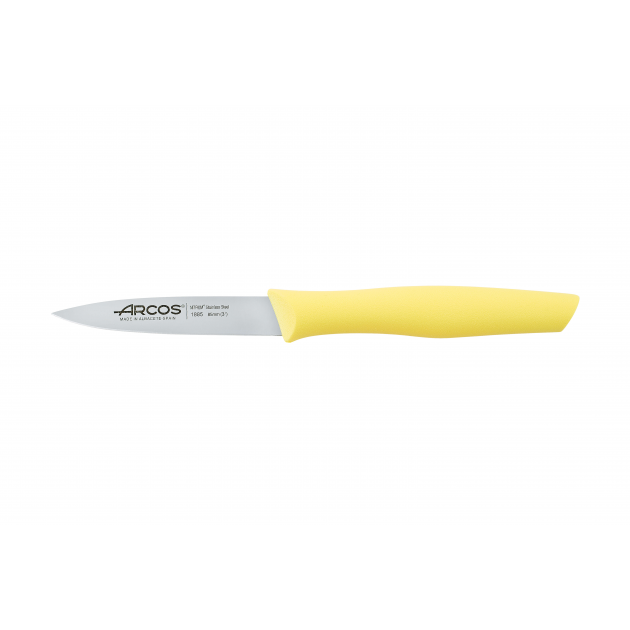 Cuchillo Mondador Acero Inoxidable 8,5 cm Amarillo Limón NOVA Arcos 