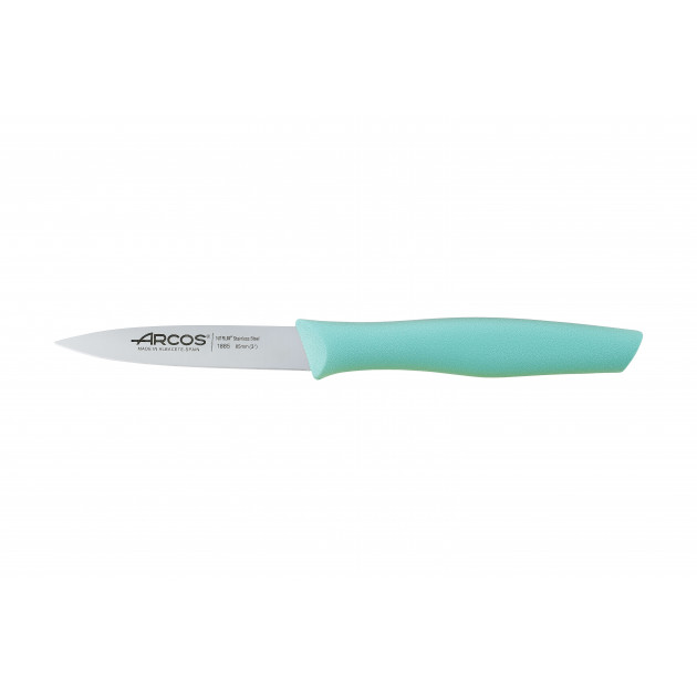 Cuchillo Mondador Acero Inoxidable 8,5 cm Verde Menta NOVA Arcos 