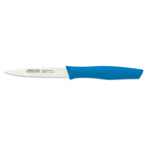 Cuchillo Mondador Acero Inoxidable Con Sierra 10 cm Azul NOVA Arcos