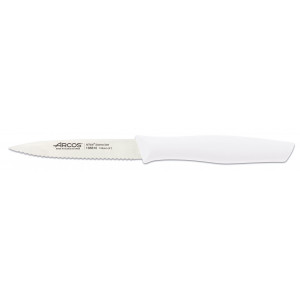 Cuchillo Mondador Acero Inoxidable Con Sierra 10 cm Blanco NOVA Arcos