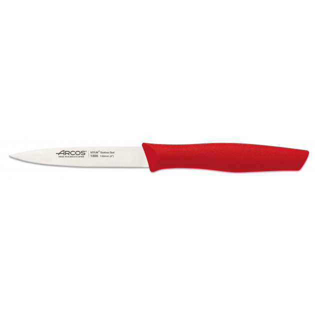 Cuchillo Mondador Acero Inoxidable 10 cm Rojo NOVA Arcos 