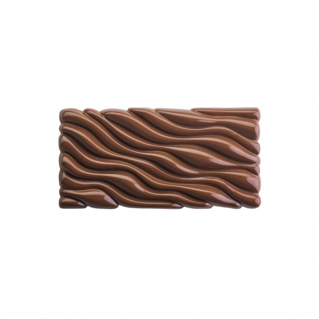 Molde tableta de chocolate Fluid Vallée 15,4 x 7,7 x 1,1 cm de altura (x3) Pavoni 