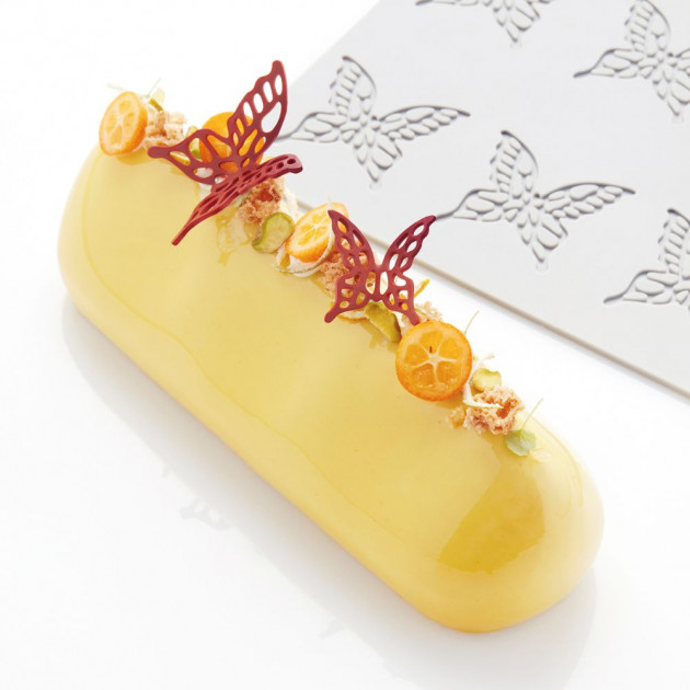Molde silicona Mariposa pequeña 4 x 3,9x 0,2 cm de altura (x8) Pavoni