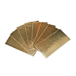 Base para tarta rectangular dorada 34 x 10 cm (x5) Gatodéco