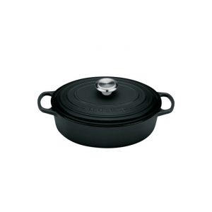 Cocotte Hierro Fundido Baja Ovalada 27 cm Negro Mate Le Creuset Signature