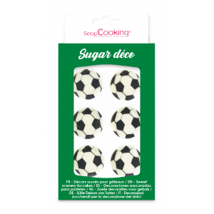Figuras de Azúcar Balones de Fútbol (x6) ScrapCooking