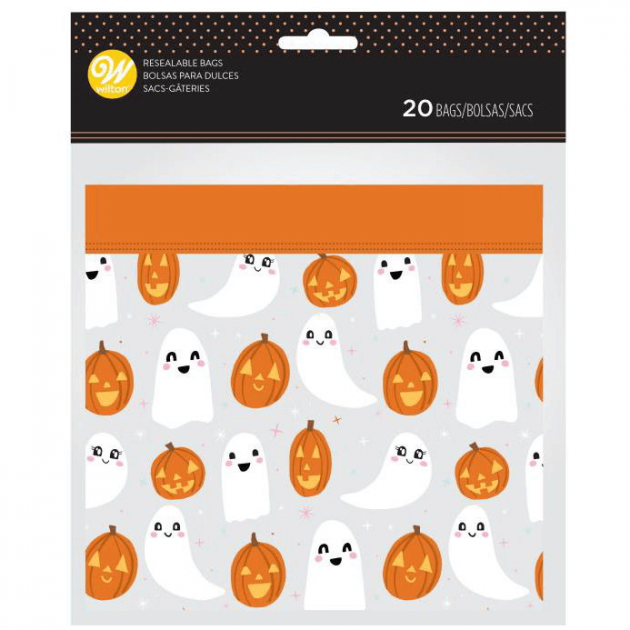Bolsas Halloween Fantasmas y Calabazas (x20) Wilton 