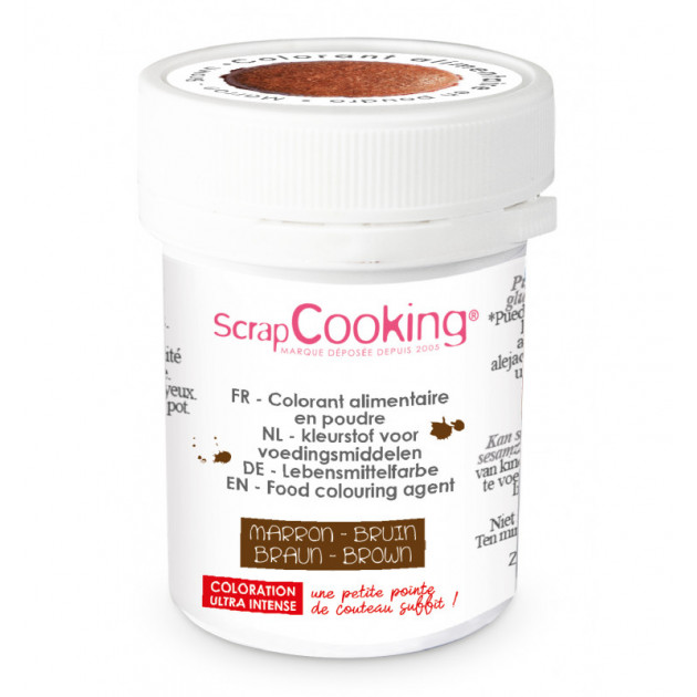Colorante Alimentario en Polvo Marrón 5g Scrapcooking