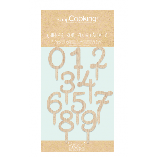 Cake Topper Números 0 a 9 Scrapcooking 