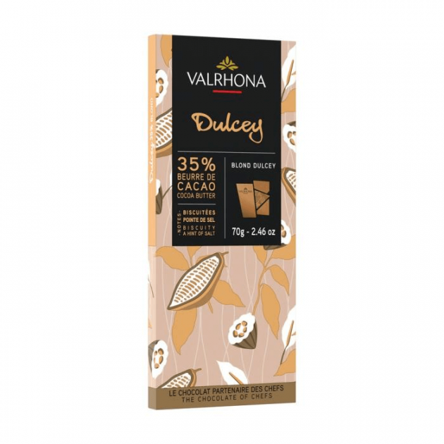 Tableta de Chocolate Dulcey 35% 70 g Valrhona 