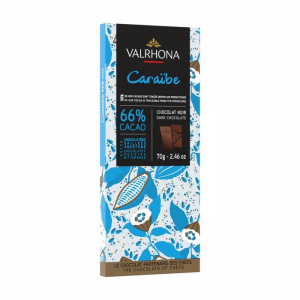 Tableta de Chocolate Negro Caraïbes 66 % 70 g Valrhona