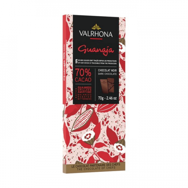 Tableta de Chocolate Negro Guanaja 70 % 70 g Valrhona 