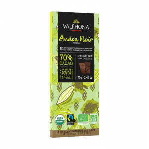 Tableta de Chocolate Negro Andoa 70% Bio 70 g Valrhona