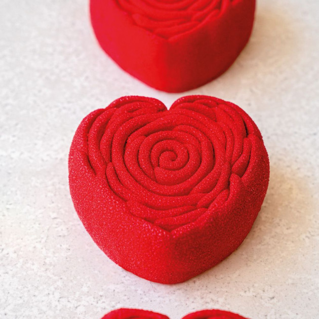 Molde silicona corazón Je t’aime 8 cm x 3,3 cm de altura (x12) Cédric Grolet Pavoni