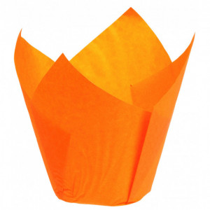 Papel Magdalena Tulipcup Naranja Ø 5 cm H 8 cm (x200) Nordia
