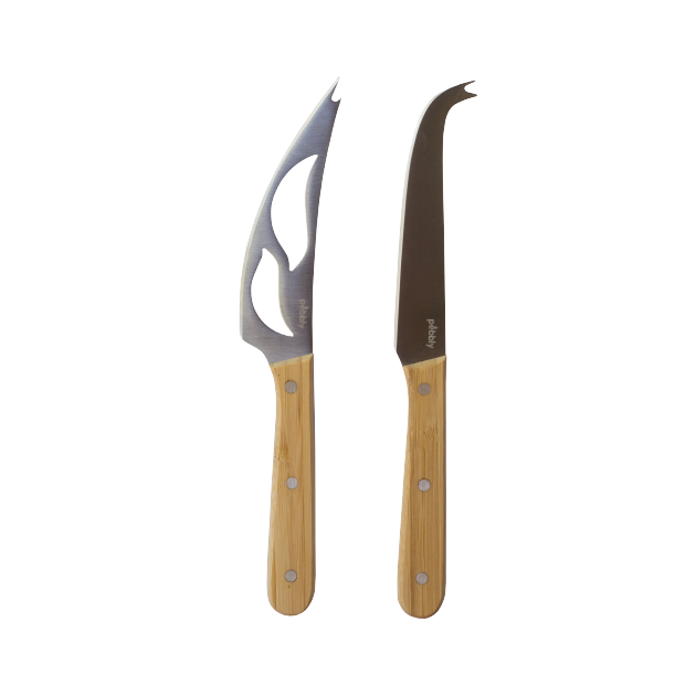 Set Cuchillos Queseros Acero Inoxidable 22 cm Pebbly
