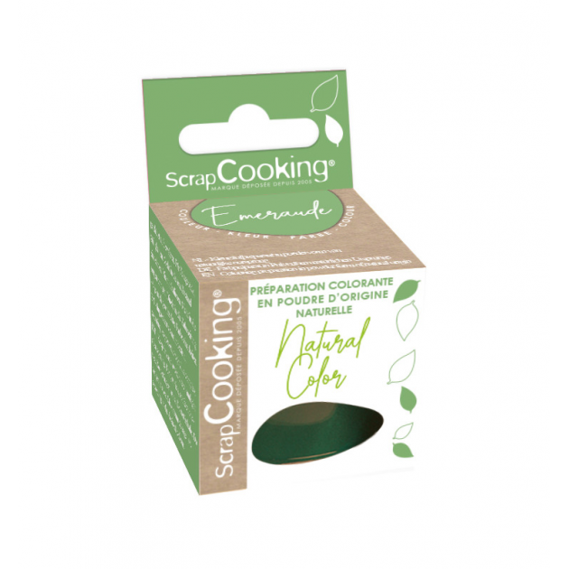 Colorante Alimentario Natural en Polvo Verde 10g Scrapcooking