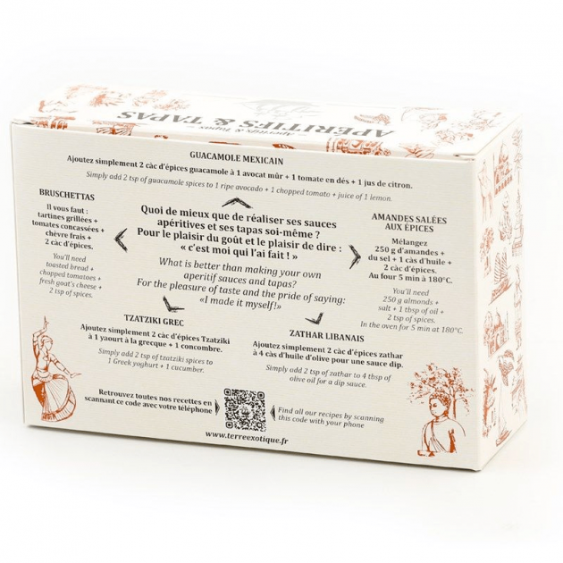 Set de 3 condimentos de especias para aperitivos