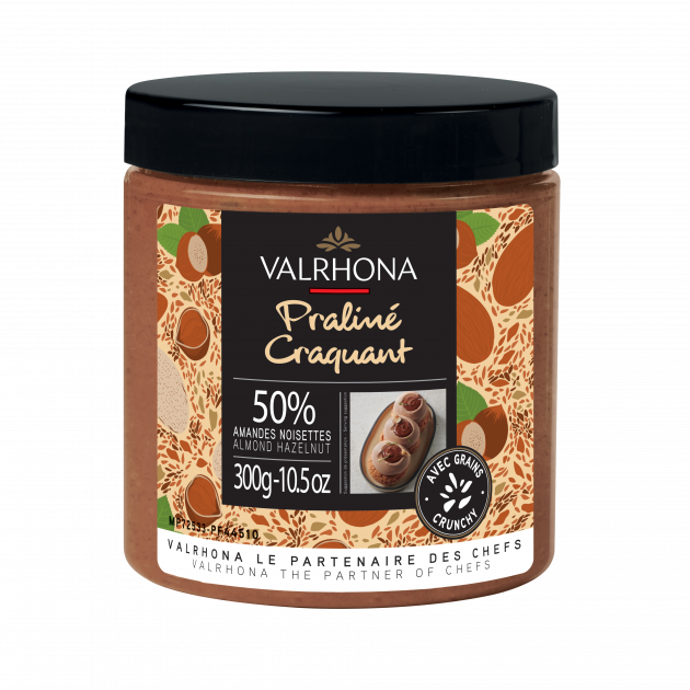 Praliné Crujiente Almendras Avellanas 50% 300 g Valrhona 