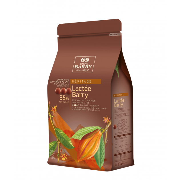 Chocolate de Cobertura Lactée 35,3 % 5 kg Cacao Barry 