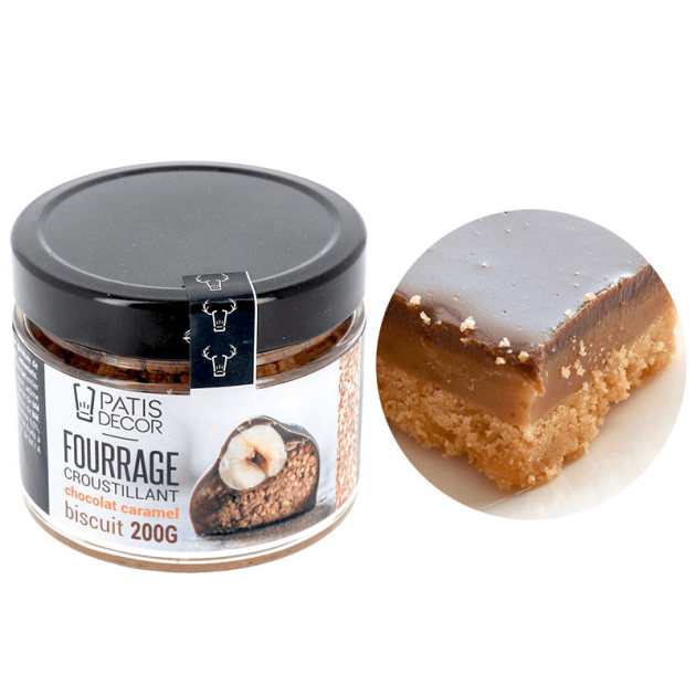 Crema de Chocolate Caramelo y Galletas para Rellenar 200 g Patisdécor 