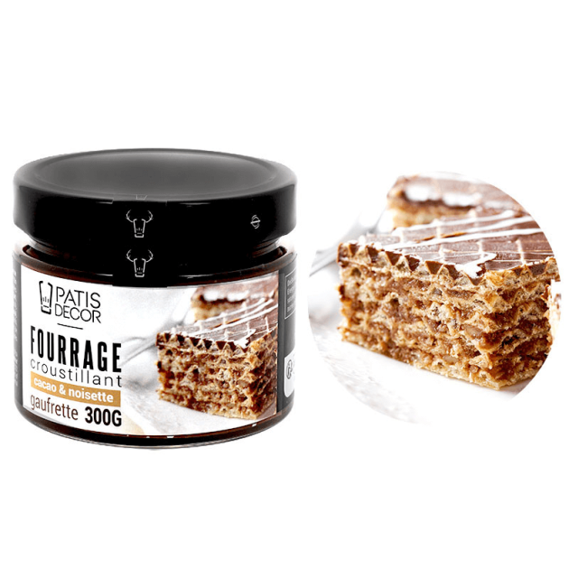 Crema de Cacao Avellanas Oblea para Rellenar 300 g Patisdécor 
