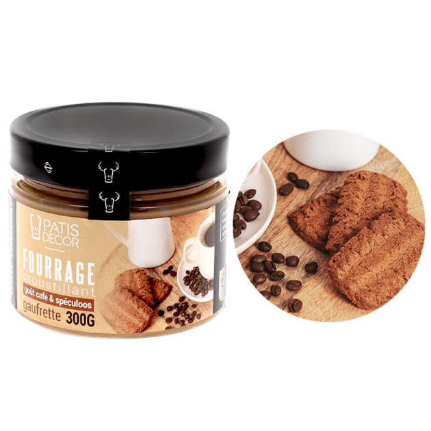 Crema de Café Speculoos Oblea para Rellenar 300 g Patisdécor 