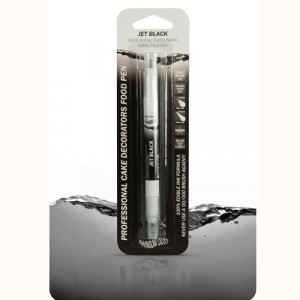 Rotulador comestible Negro azabache doble punta Rainbow Dust